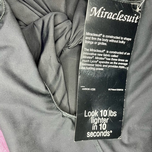 NWT MIRACLESUIT 14 BLACK OCEANERS UNDERWIRE BRA TOP LOOK 10 POUNDS LIGHTER - Picture 13 of 13